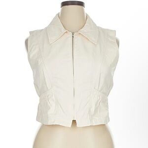 Zara Cream Zip-Up Vest